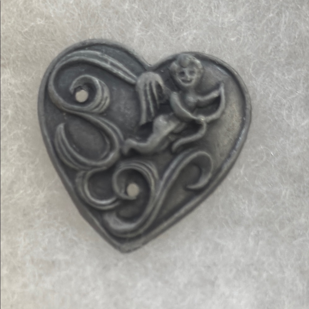 Torino Pewter Heart Brooch